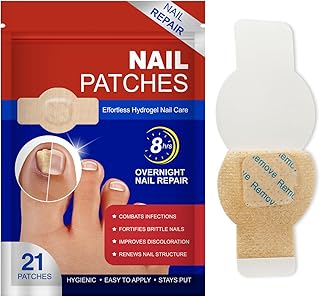 Toenail Treatment Extra Strength - 21 Pcs Nighttime Nail Patches, Overnight Toe Nail Treatments for Damaged Nails Foot Nails Repair and Care, 8-Hour Restores Healthy Appearance