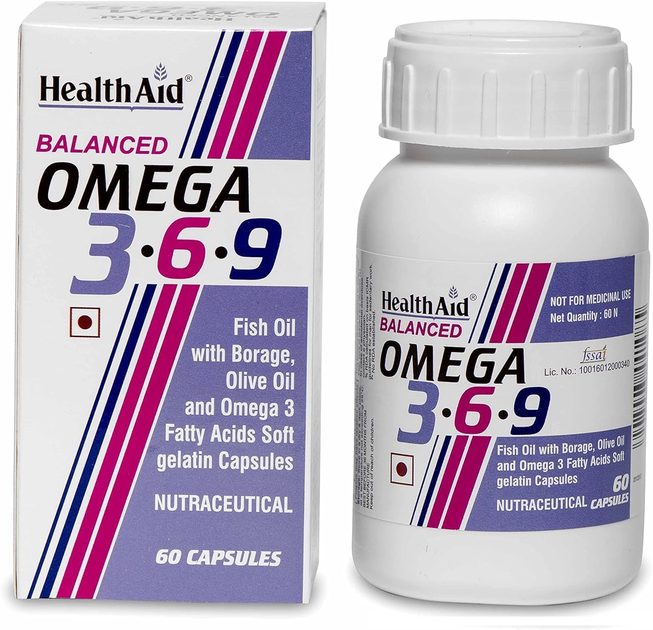 HealthAid Omega 3.6.9 (Balanced) - 60 Capsules