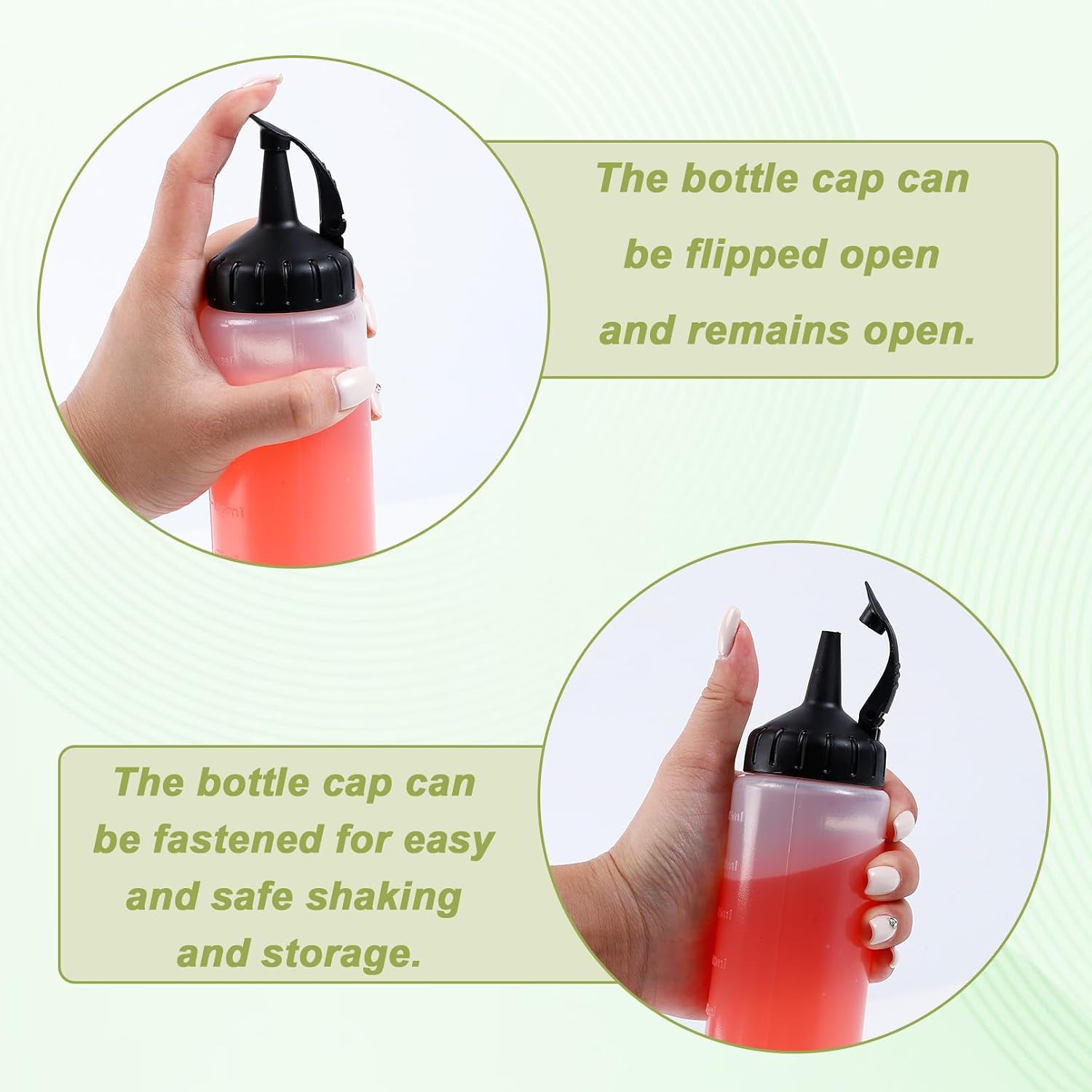 8 Pcs Condiment Squeeze Bottles, 12 Oz, Large