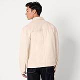 Amazon Essentials Męska kurtka sportowa Rigid Denim Relaxed-Fit