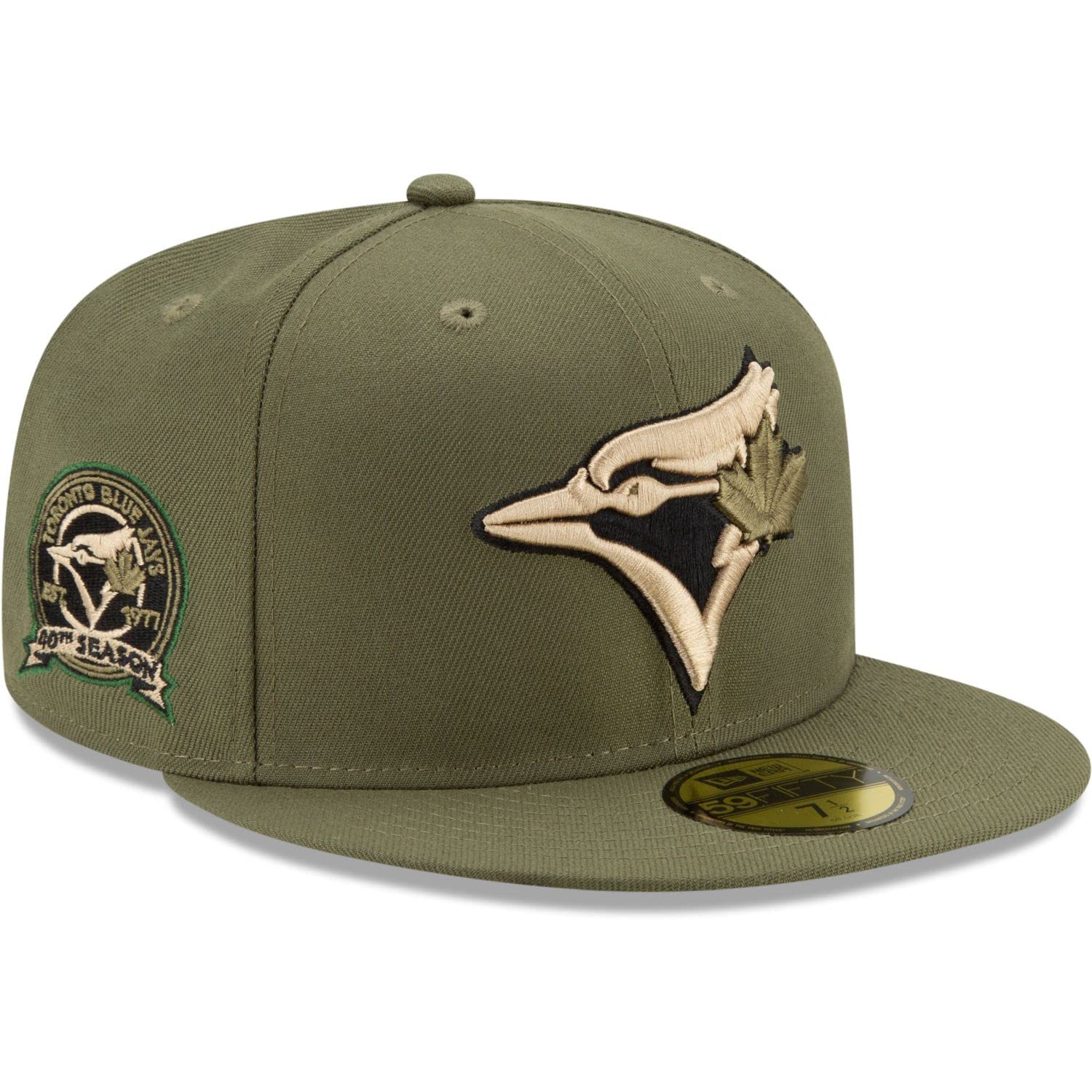 New Era 59Fifty - Cappellino aderente Toronto Blue Jays olivo/legno