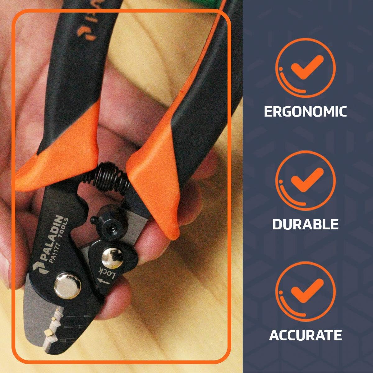 Paladin Tools PA1177 Pro-Grip 3-in-1 Fiber Optic Stripper, Professional Grade Adjustable Fiber Stripper