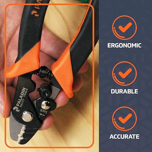 Miniatura 5 de Paladin Tools PA1177 Pro-Grip - Pelacables de fibra óptica 3 en 1, pelador de fibra ajustable de grado profesional