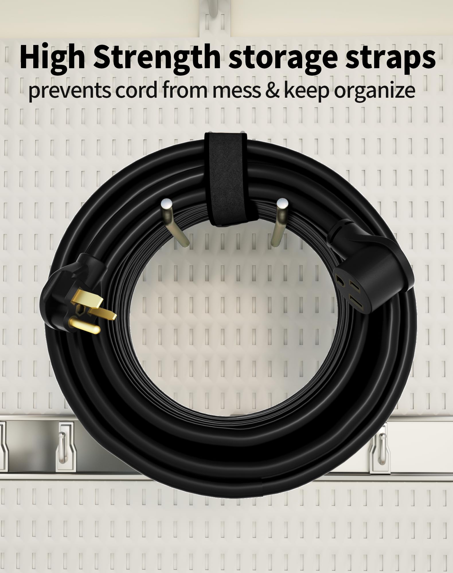 POWGRN - Cable de extensión para soldador exterior de 25 amperios, calibre 12, NEMA 6-50, alambre de soldadura resistente, 3 puntas, 12AWG SJTW, negro, ETL