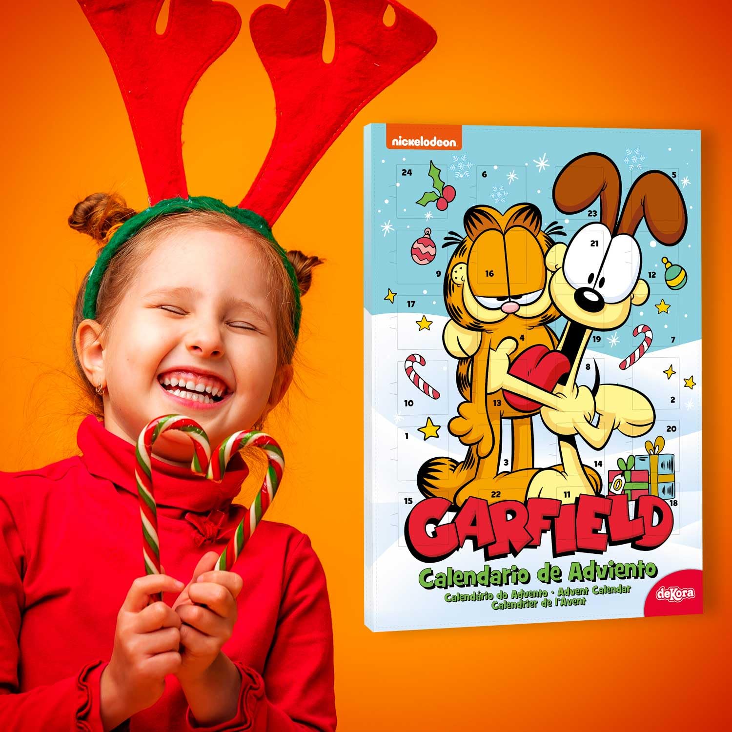 Calendario de adviento Garfield 24 chocolatinas 50g Chocolate con leche