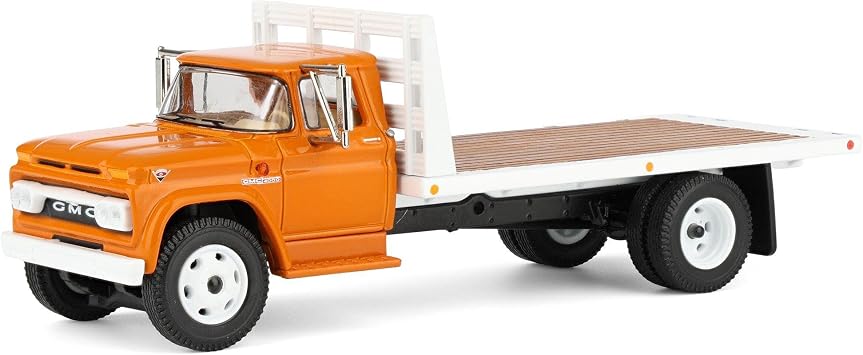 First Gear DCP 1/64 GMC 4000 Flatbed Truck, Omaha Orange & White 60-2259