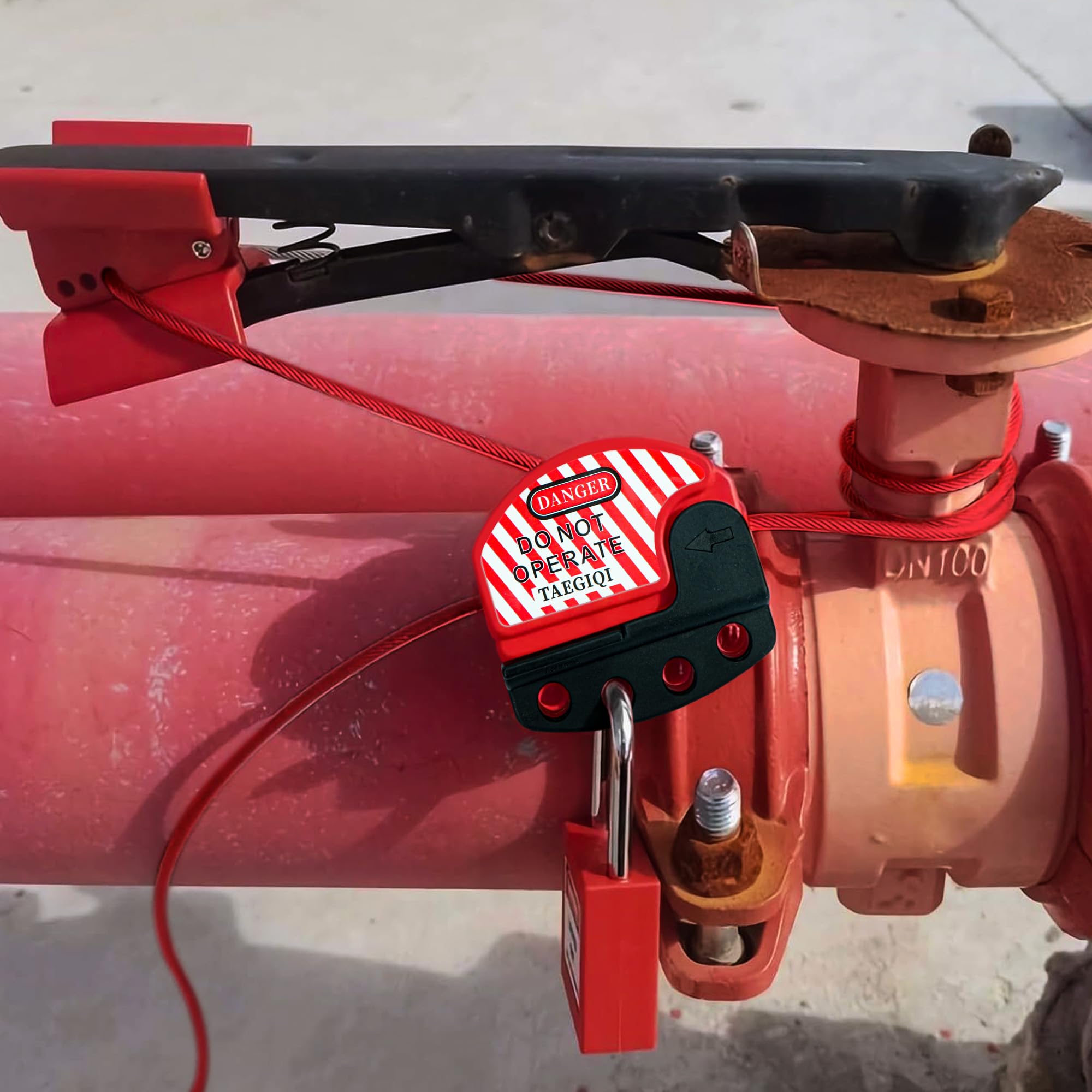 Lockout Tagout Cable Lock - 7.9ft Adjustable -6 Lockout Tagout Cable Lock - 7.9ft Adjustable -6