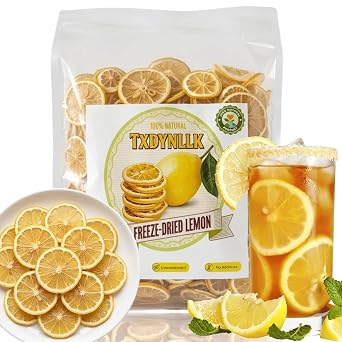 TXDLNLLK Dried Lemon Slices 1.1 lb Dehydrated Lemon Wheels for Cocktails, Tea, Baking, Decor, Crafts & Drinks Natural, No Additives, No Sugar Added, Vegan, Kosher