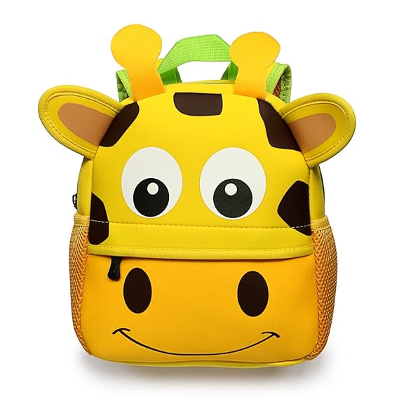 Hipiwe Little Kid Toddler Backpack Baby Boys Girls Kindergarten Pre School Bags Cute Neoprene Cartoon Backpacks for Children 1-5 Years Old,Size 9.45