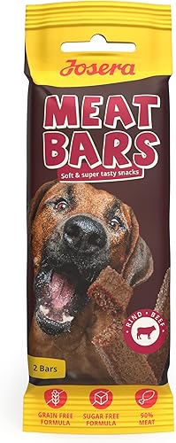 JOSERA Meat Bars Beef (1 x 40 g) | Salchicha de Aperitivos Deliciosa Carne | 90%