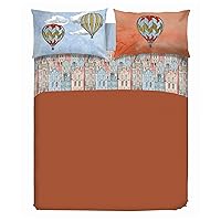 PENSIERI DELICATI Completo Letto Matrimoniale 100% Cotone, Completo Lenzuola Matrimoniali