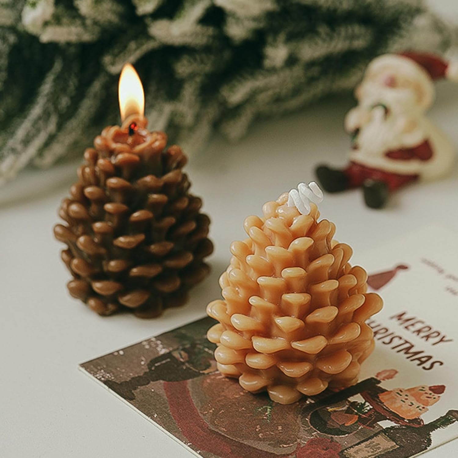 Handmade Christmas Decoration Soys Blend Waxes Pinecone Scented Fragrances Festival Gift Party Supplies Soys
