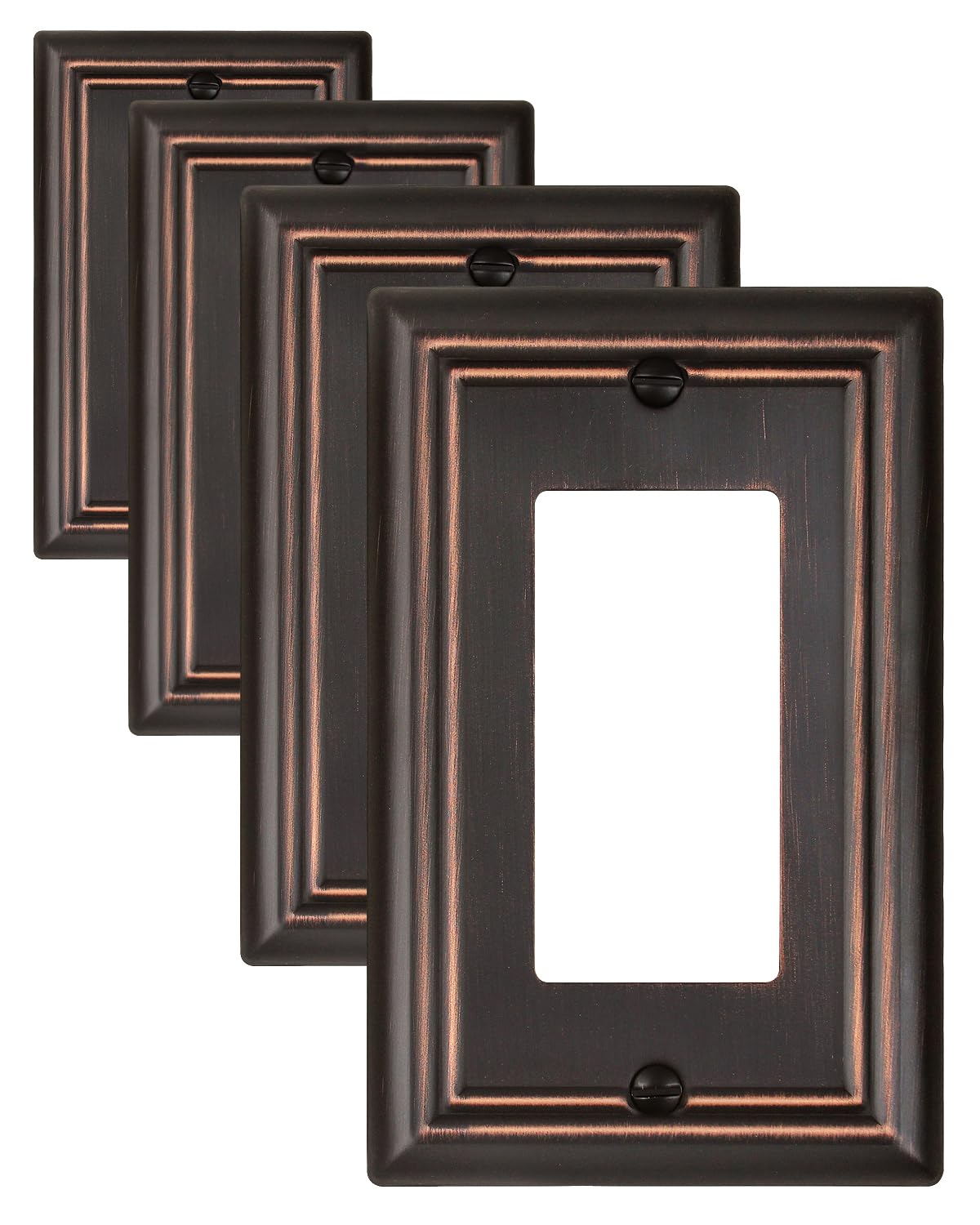 Aged Bronze Wall Plates - 4 Pack -1 Aged Bronze Wall Plates - 4 Pack -1