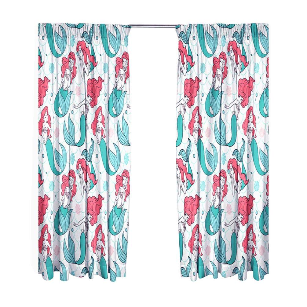Disney Princess Little Mermaid Oceanic | Cortinas para Dormitorio de niños de 150 cm Cualquier Dormitorio de niñas