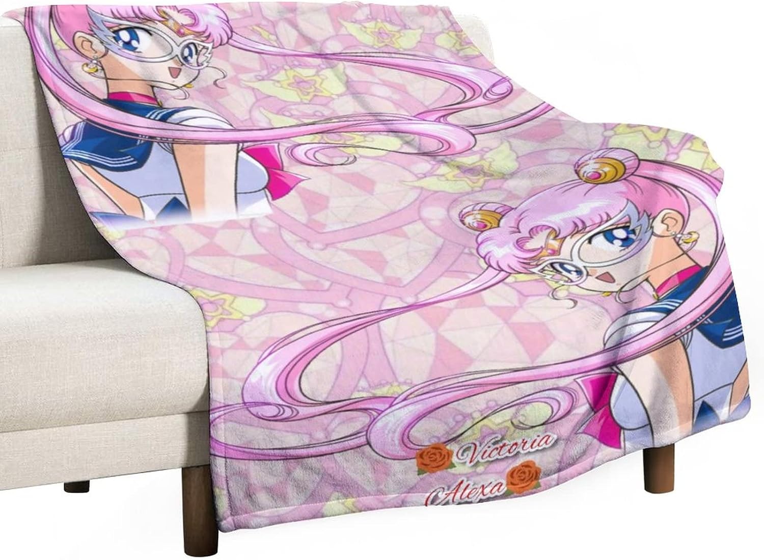 Amazon｜美少女戦士セーラームーンブランケット 毛布 フランネル 軽量 大判 冷房対策 ふんわり 洗える おしゃれ かわいい アニメ