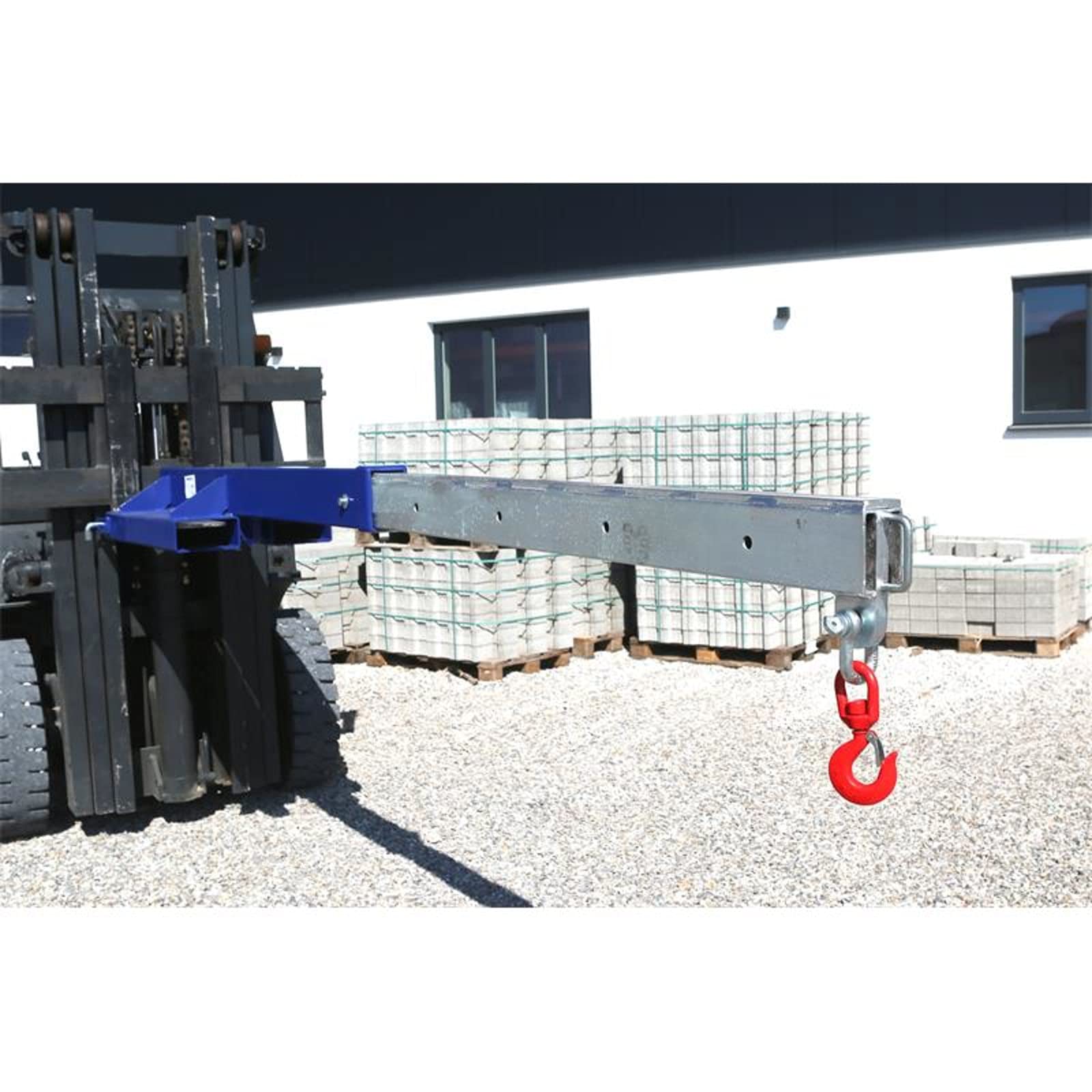 Staplerkran mit Teleskoparm 346,5 cm Kranarm Lastarm | Tragkraft: 4500 kg / 4,5t