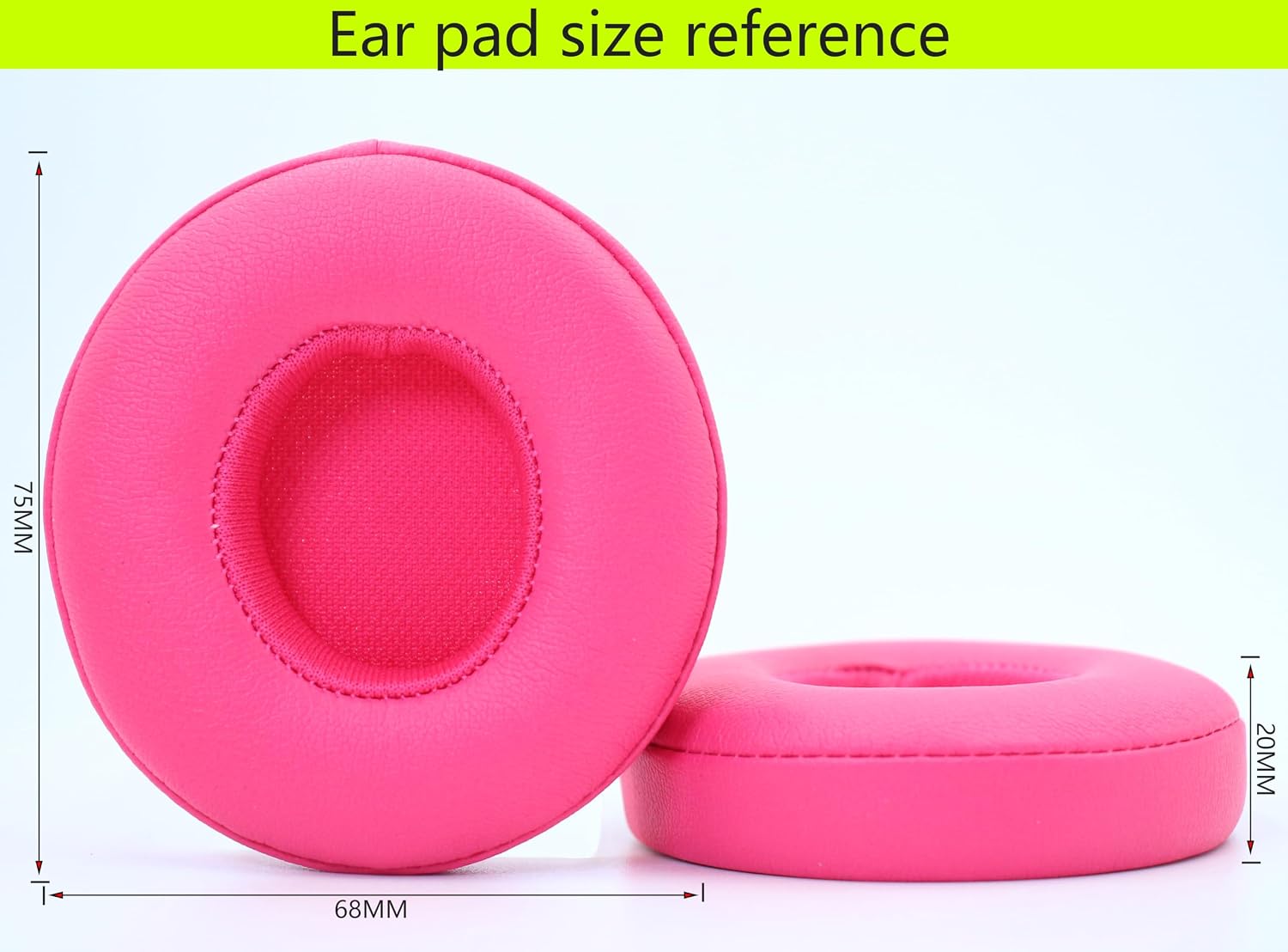 Replacement Ear Pads Compatible with Beats Solo 2.0 Solo 3.0 Wired Wireless Headphones Soft Comfort Protein Leather Memory Foam Resilient（Rose red）