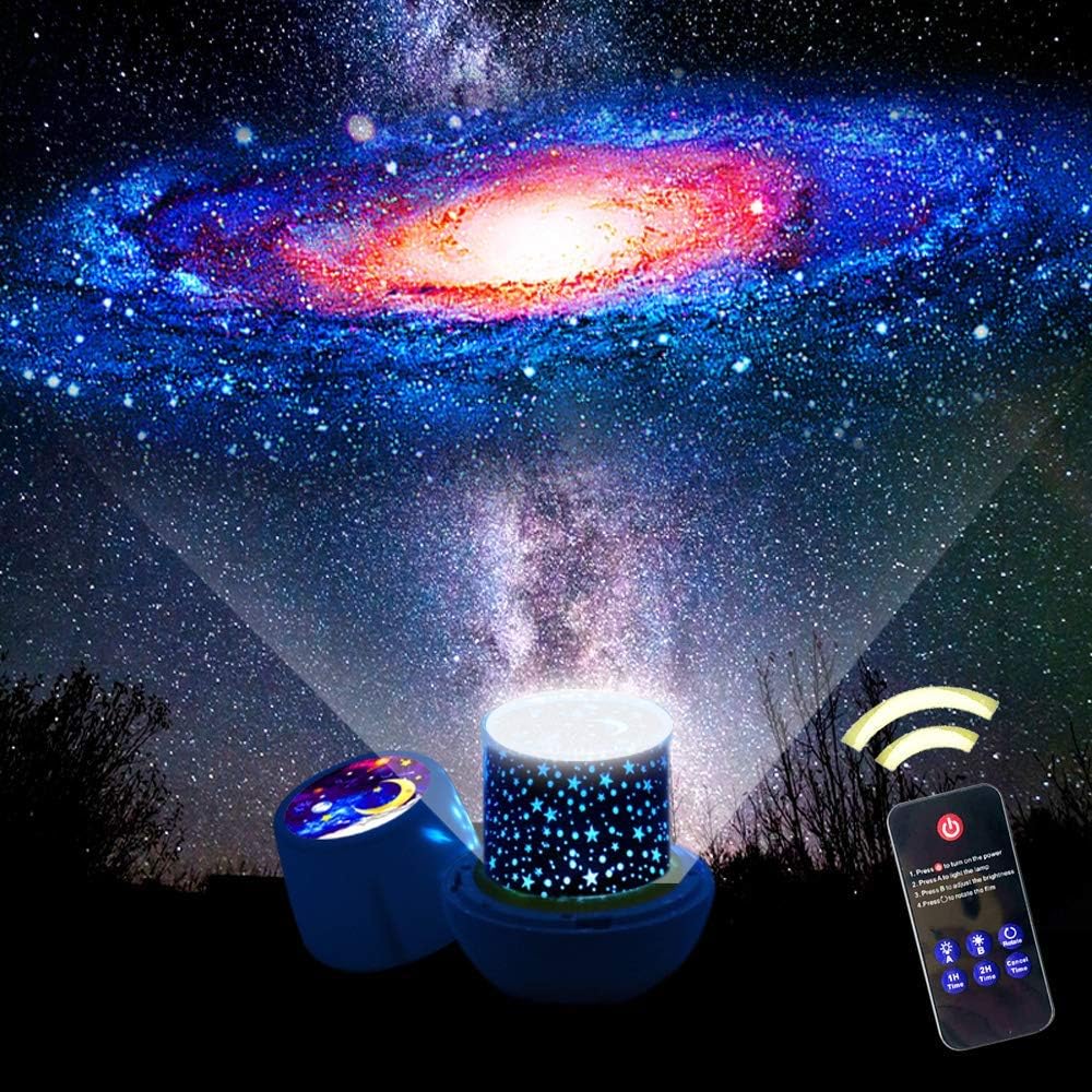 BNL Star Night Lights for Kids, Remote Control Star Projector, with LED Timer, 360Ã‚°Rotating Planet Night Lighting Lamps Starry Galaxy Sky Projection for Baby Bedrooms,Best Gifts for Baby,Girl,Boy