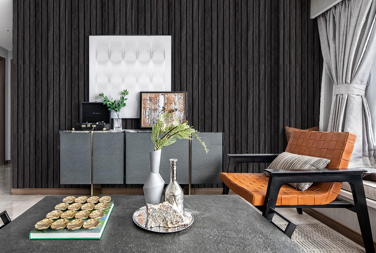 WaveSpace Paneles de pared de listones de madera 3D para despegar y pegar