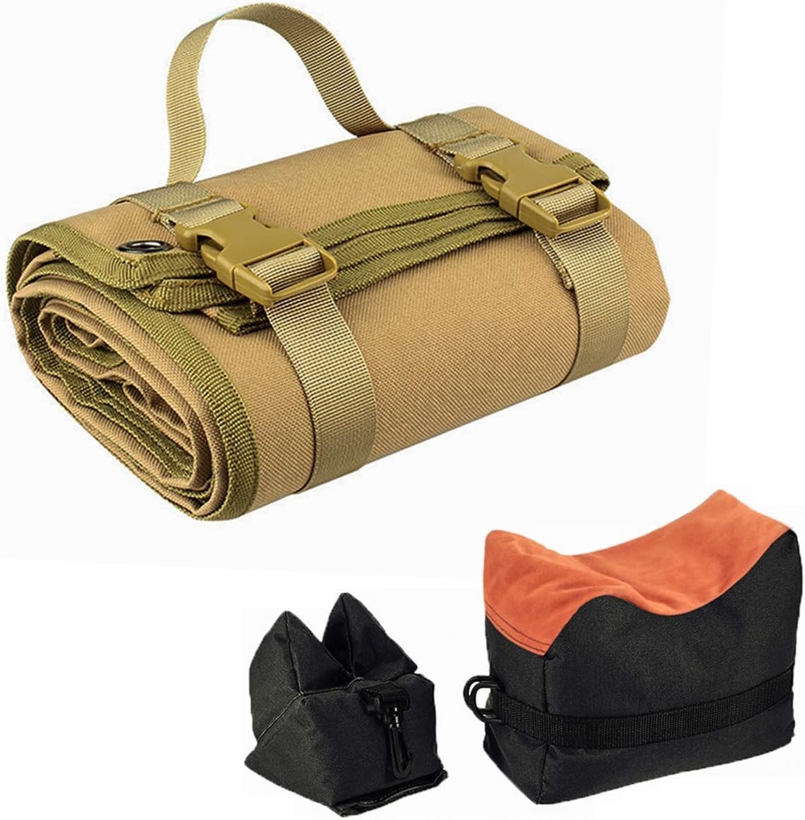 KIDYBELL Tactical Shooting Mat: Waterproof Non-Slip 78x29" Gun Pad with Rifle Rest Sandbags for Hunting & Outdoor Shooting