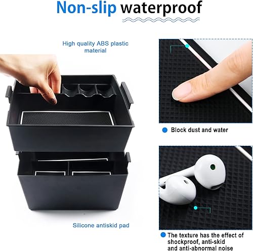 Miniatura 3 de SHAOHAO Organizador de consola central Ford Maverick 2024 2025, apto para Ford Maverick 2022 2023 2024 2025 Accesorios XL, XLT, Lariat 2022-2025