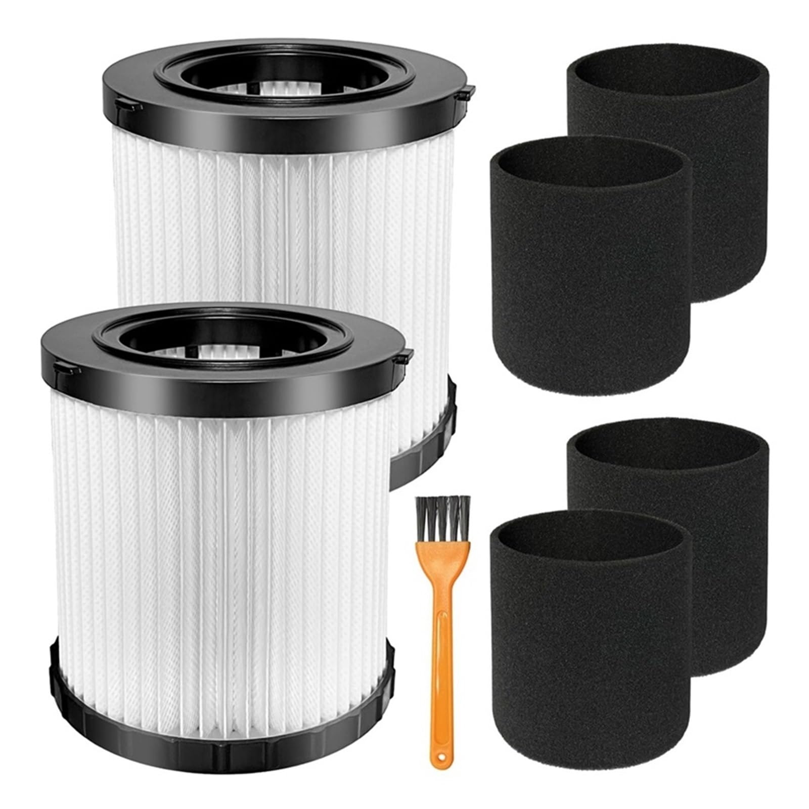 IOLKHFK 2 Pack DCV5801H HEPA Filter With Cleaning Brush, Compatible For Dewalt DCV580H DCV581H 20V MAX Wet/Dry Vacuum
