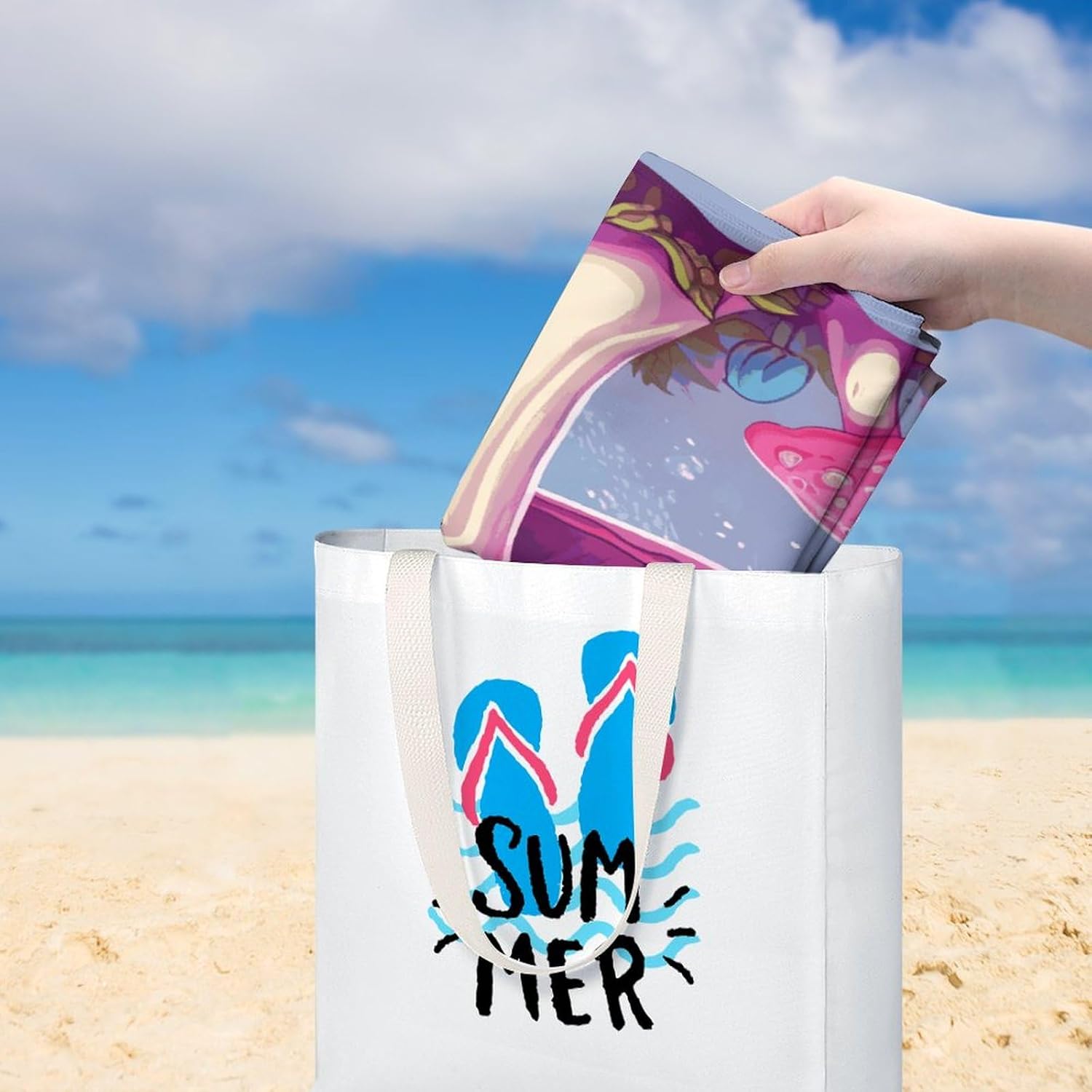 Swimming Towel, Mushroom Printed Fashion Towel,Portable Towel,Durable Towel