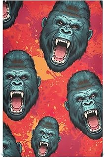 Roaring Gorilla - Paños de cocina de poliéster a granel, 28 x 18 pulgadas, color rojo, juego de 6
