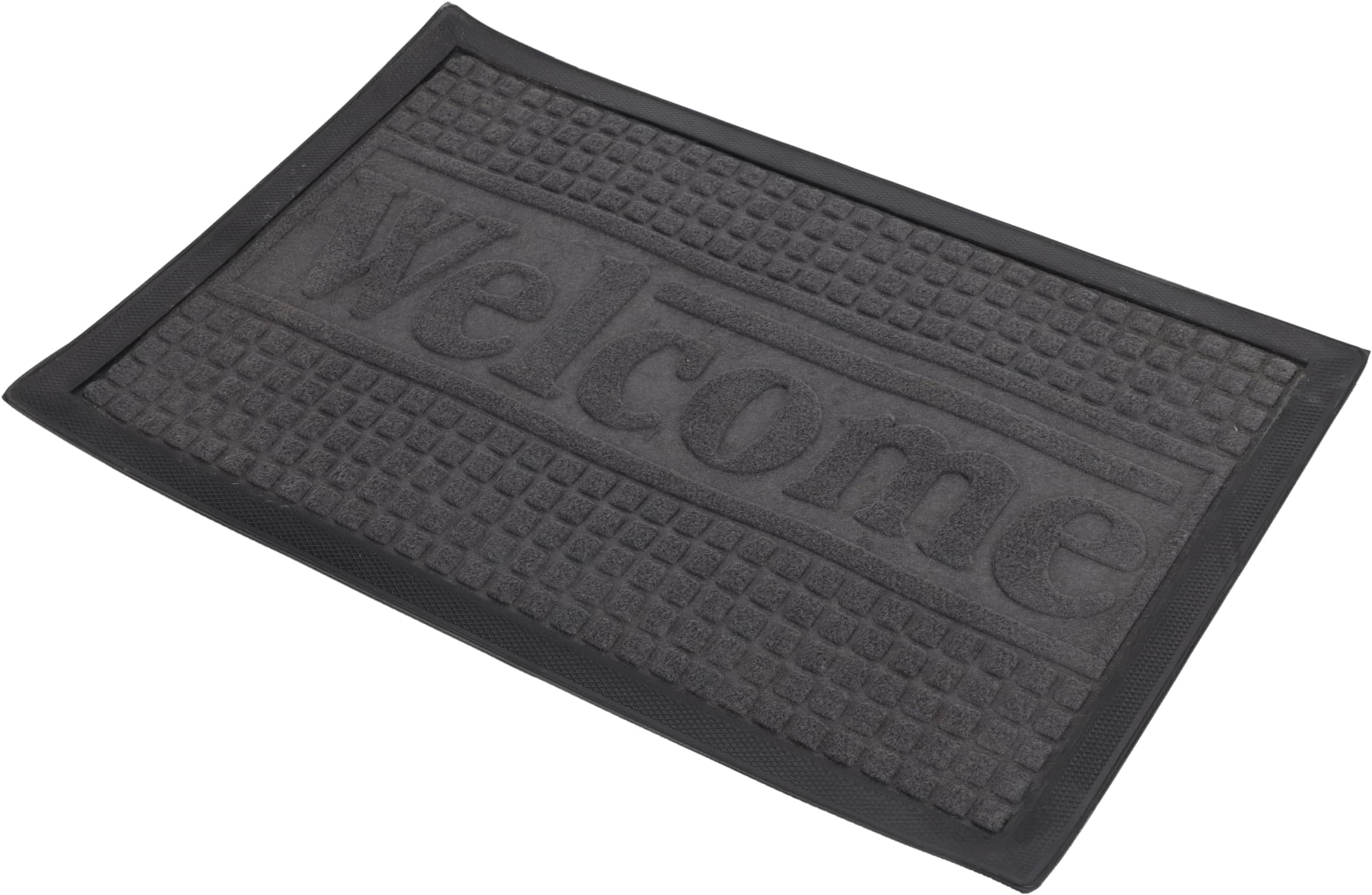 Royalford Welcome Door Mats RF12474 Non Slip Mats for Indoor and Outdoor Washable Floor Rugs Polyester Soft Mats Assorted Colors 60x40cm