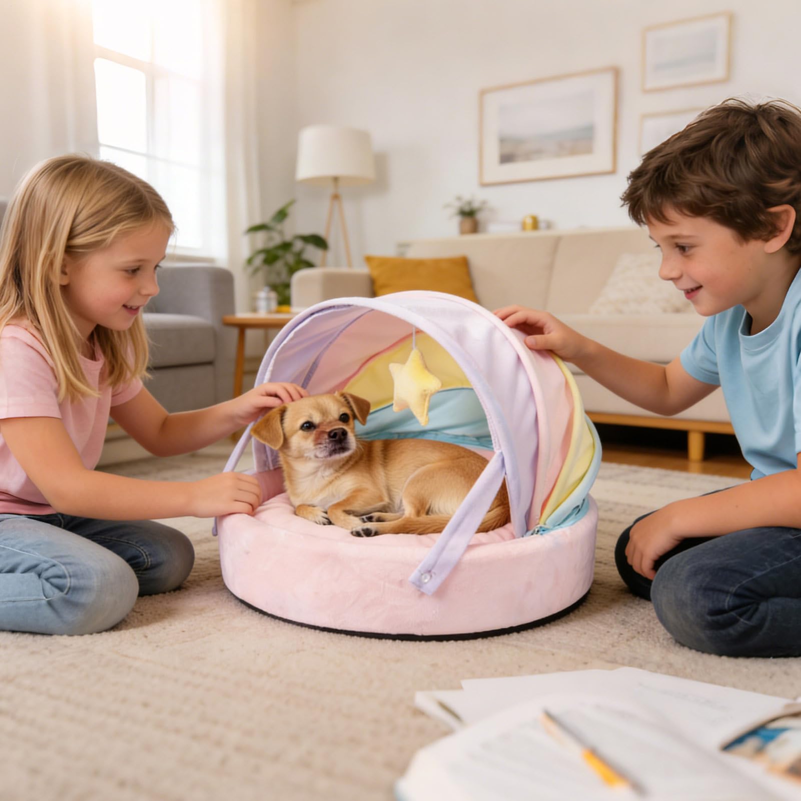 Generico Cucha para gatos – tierno | Percha para ventana para gatos, hamaca para que viven en casa, hamaca para animales domésticos resistente y con robusta estructura de metal y revestimiento