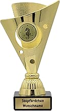 pokal-fabrik.de - Pokal mit Gravur Seepferdchen und Wunschname personalisiert - Abzeichen Prüfung – Seepferdchen Bestanden - Gold