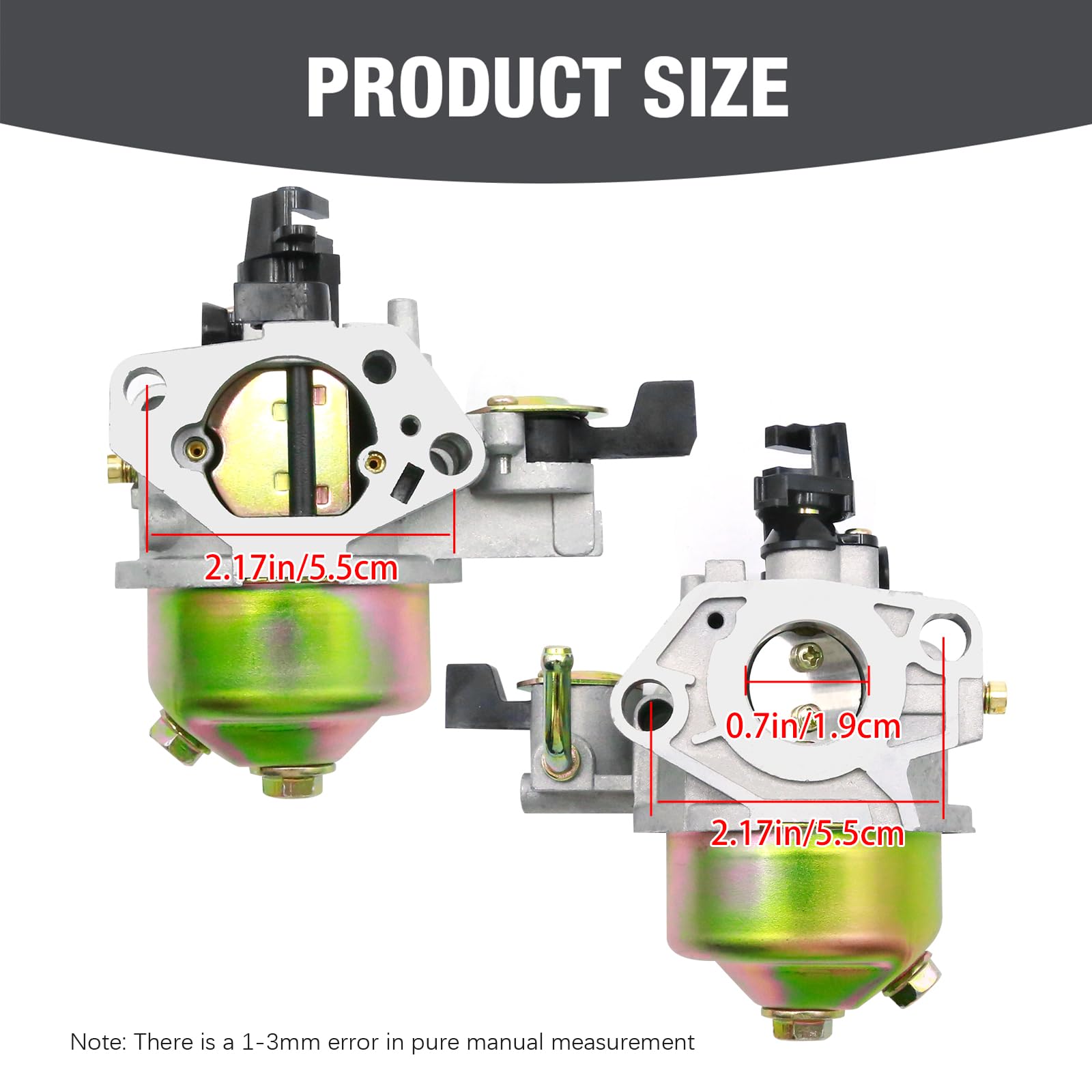 Hoypeyfiy 16100-ZE2-W71 Carburetor Kit with Air Filter Hose, Replacement for HONDA GX240 GX270 8HP 9HP Engine Models - Image 3