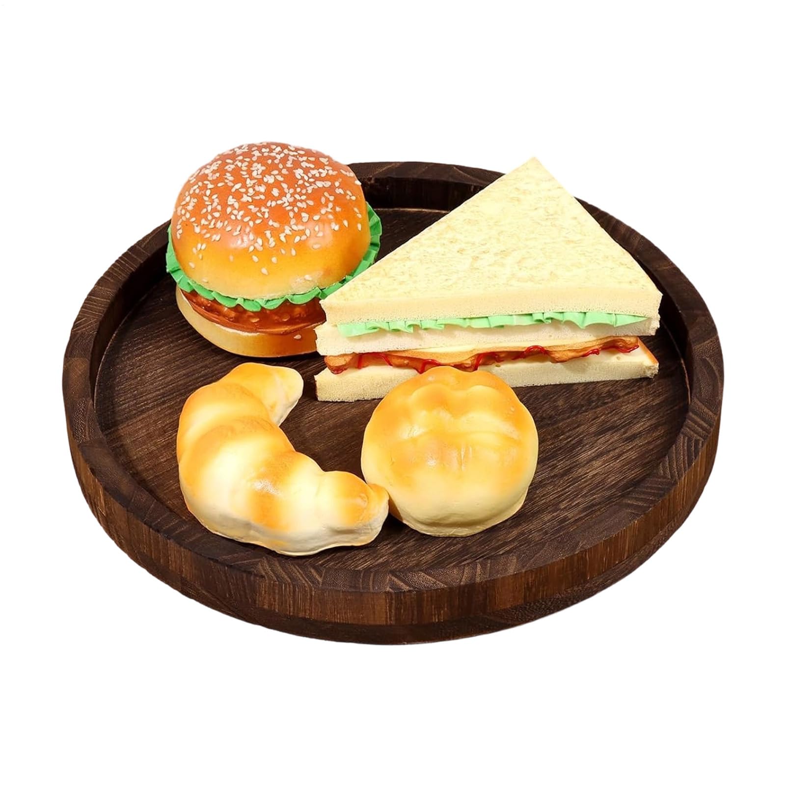 Bandeja para baño de madera y cuenco decorativo para salones y mesas de centro