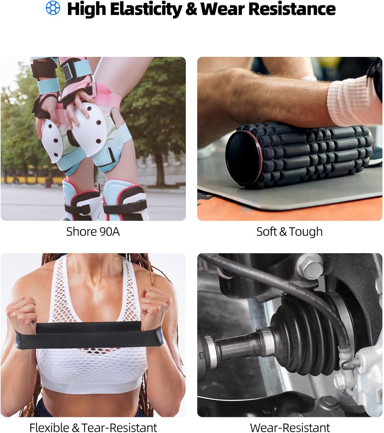 Inslogic Pre-Dried TPU Filament 1.75mm, Flexible TPU 90A 3D Printer Filament Black 1KG, Tough & Easy to Print, High Elasticity & Skin-Safe, Fit Most FDM 3D Printers