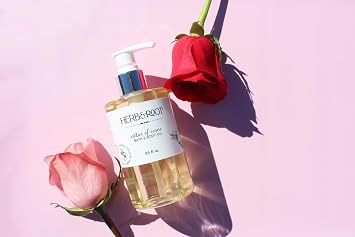 Rose & Sandalwood Magic Body Oil: Multi-Use Bath & Shower Oil for Women, Moisturizer for Dry Skin with Almond & Grapeseed, oz Scented Body Oil for Skin Care