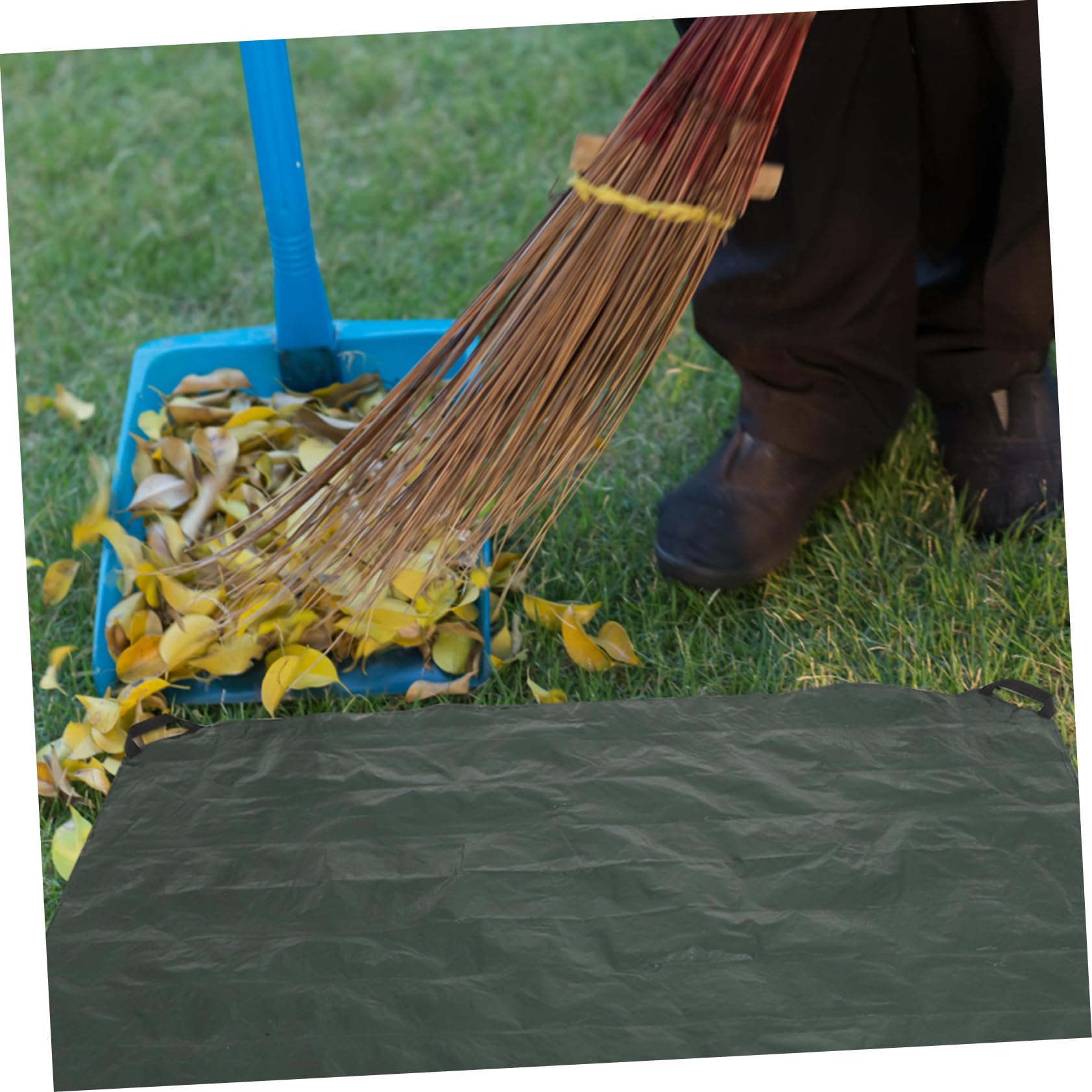 Paquet Feuilles Mortes Paquet Feuilles Mortes Robuste Pliable avec Poignées en Pe Vert pour Jardin et Collecte de Déchets de Jardin en Extérieur