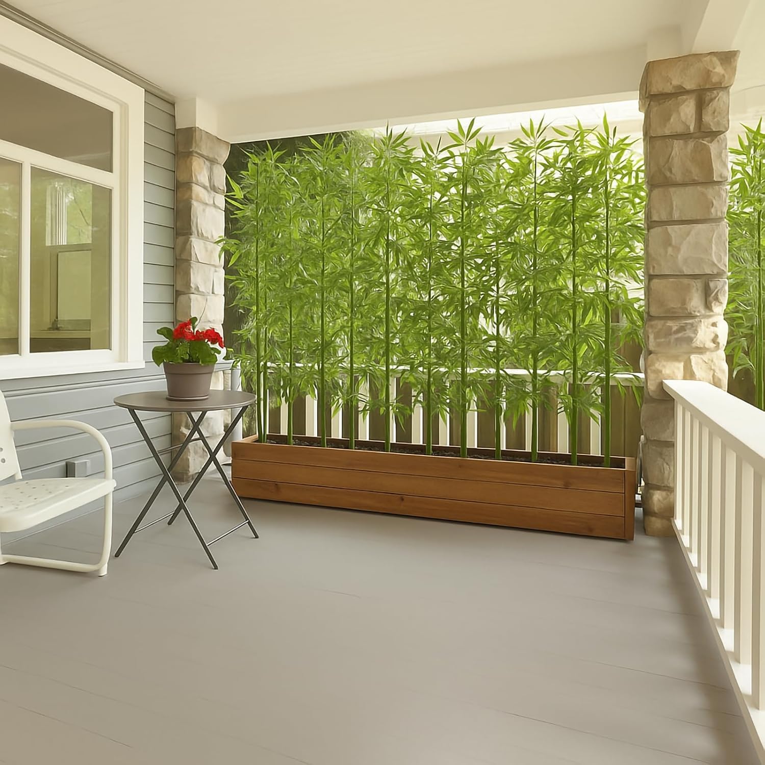 5ft 10 Pack Fake Bamboo, Artificial Bamboo Plants Outdoor, Tall Faux Bamboos Tree for Privacy Covers on Deck and Patio, Decoration for Garden, Yard, Office