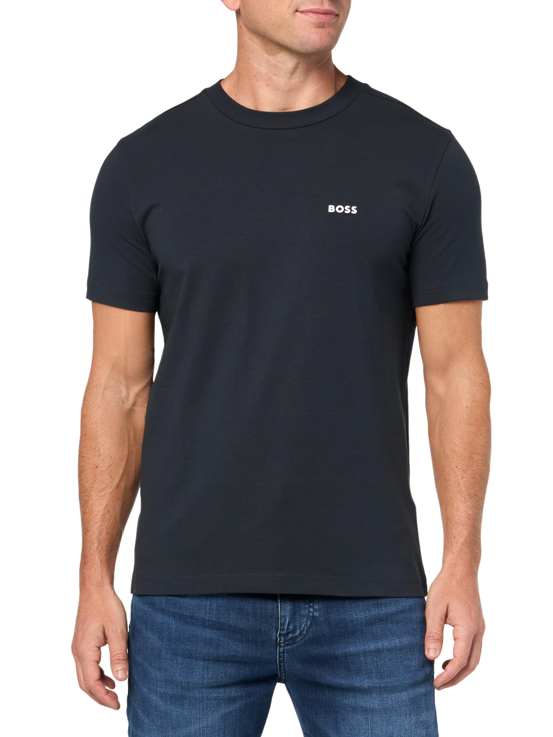 BOSS Men's Contrast Logo Cotton Stretch T-Shirt