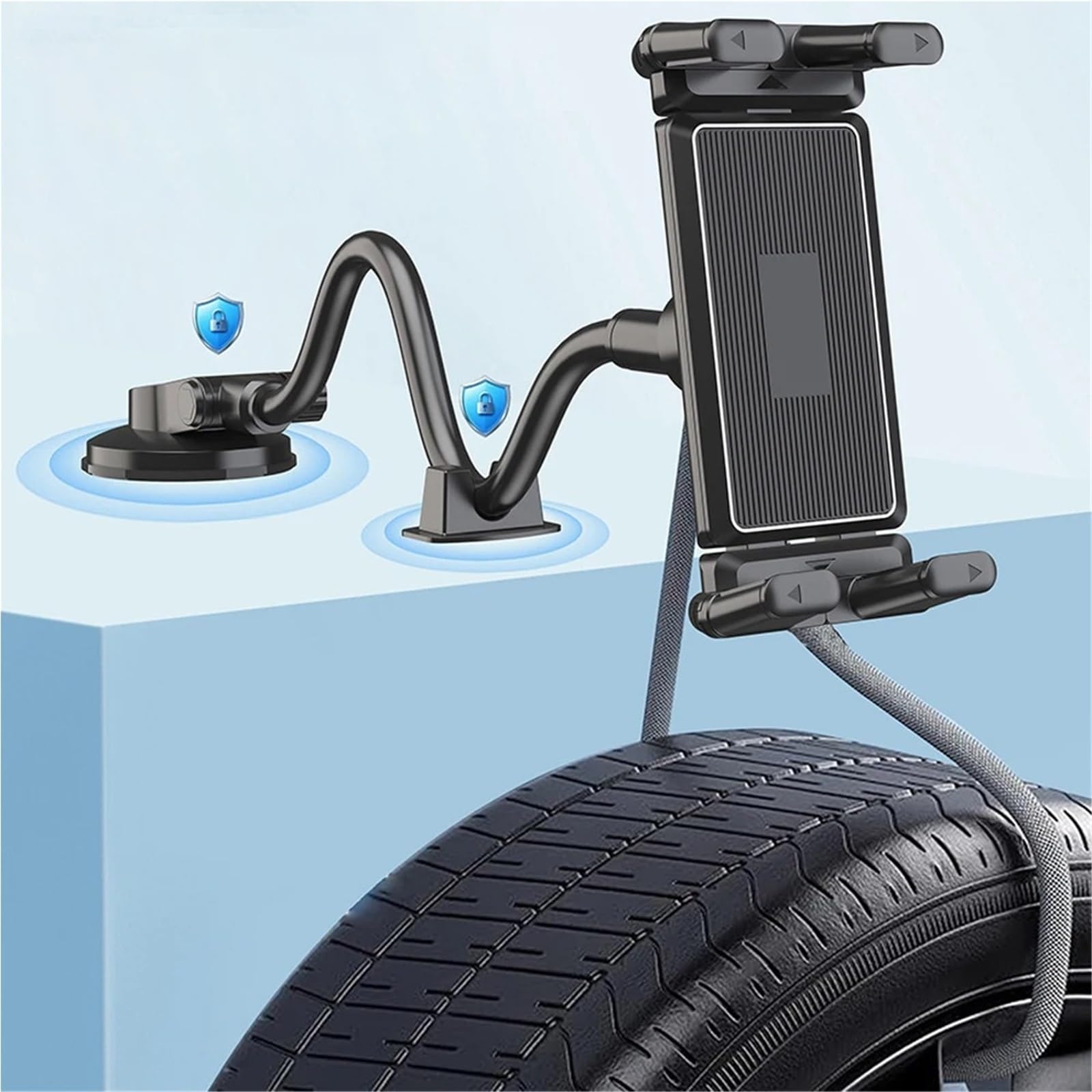 Soporte Movil Coche Soporte Auto Móvil Ventosa Parabrisas Coche Tableta Montaje Ajustable Tablero teléfono Tableta Soporte camión Ventana teléfono Soporte