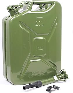 Baumarktplus Metallkanister Benzinkanister 20l + Ausgießer flexibel olivgrün pulverbeschichtet TrutzHolm® by
