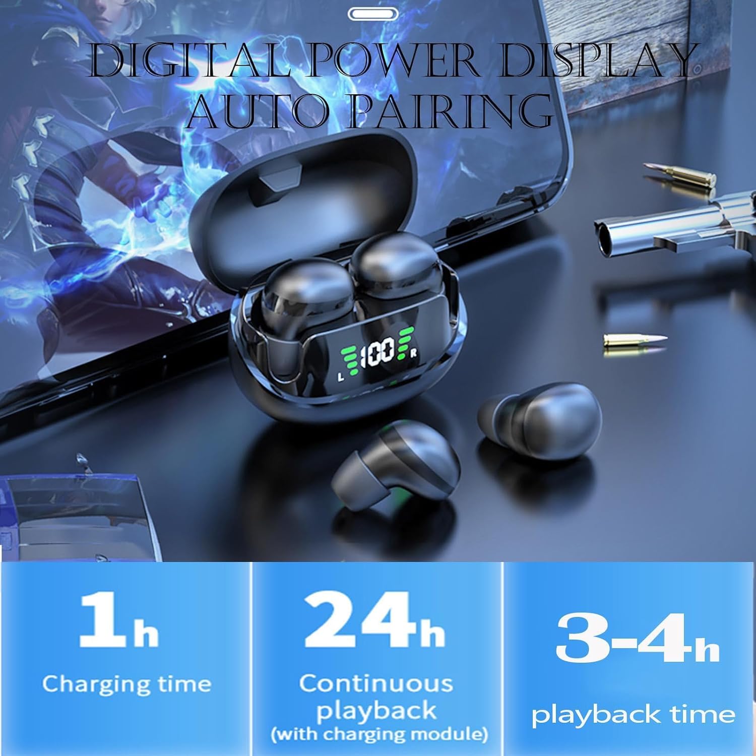 Xmenha Bluetooth Invisible Earbuds Hidden Headphones Micro Sleep Mini Earbud Small Ear Canals Noise Cancelling Ear Buds Hidden for Sleep On Side Sleepping Buds Discreet Earbuds for Gym Work