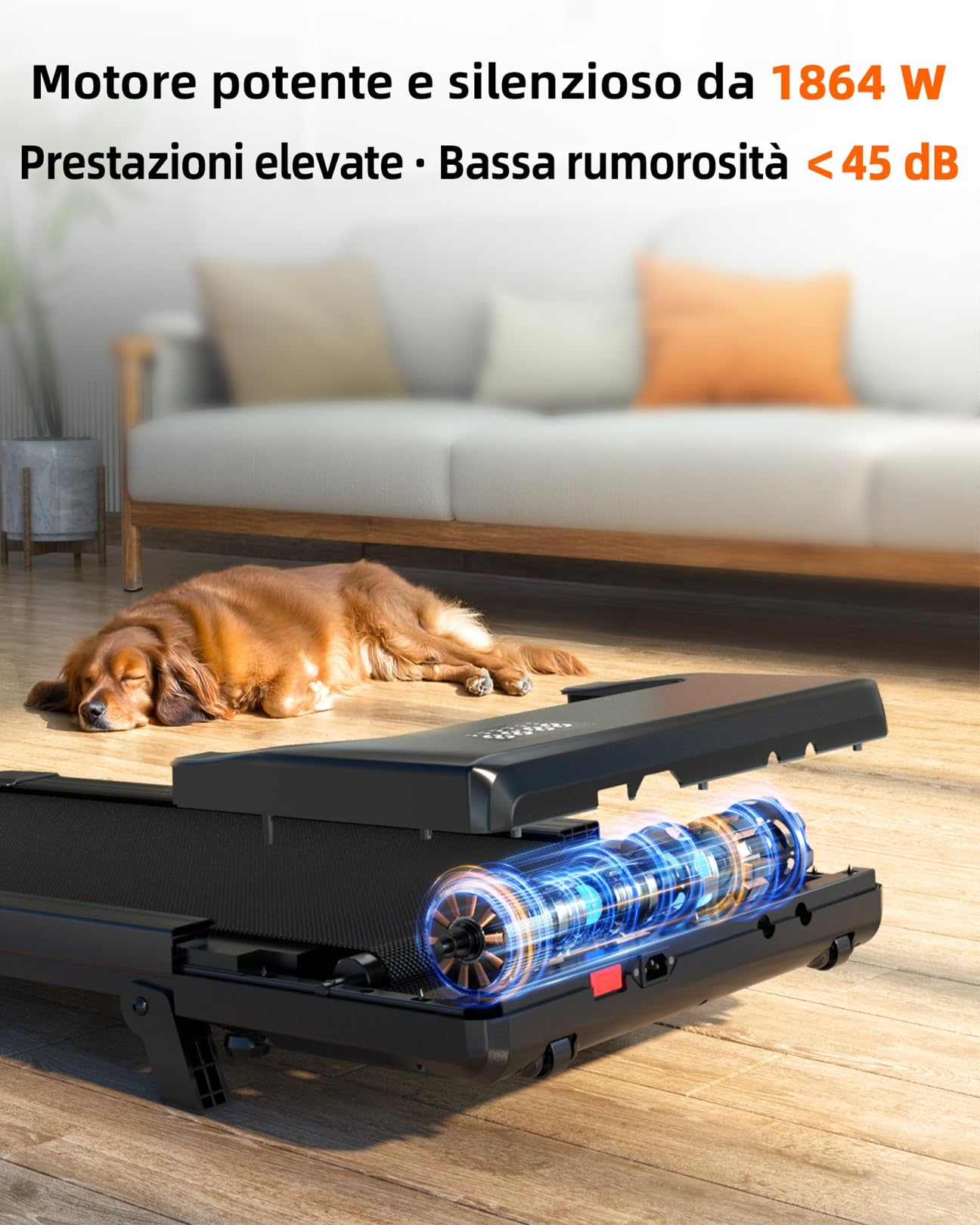 Tapis de Course avec Inclinaison, Tapis Roulant Multi-Coureurs, Max 136KG 159KG, Contrôle APP