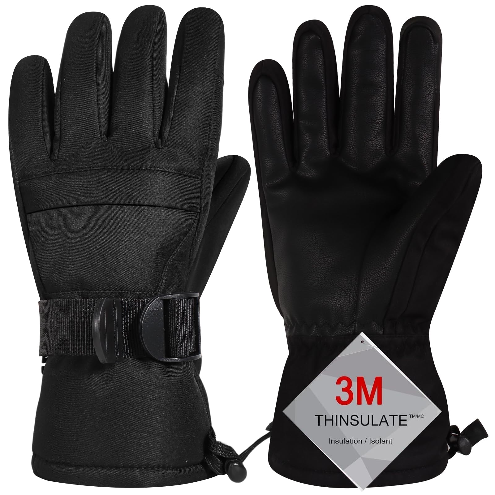 Ski Gloves, Warmest Waterproof and Breathable Snow Gloves for Cold Weather, Fits Both Men & Women,for Parent Child Outdoor