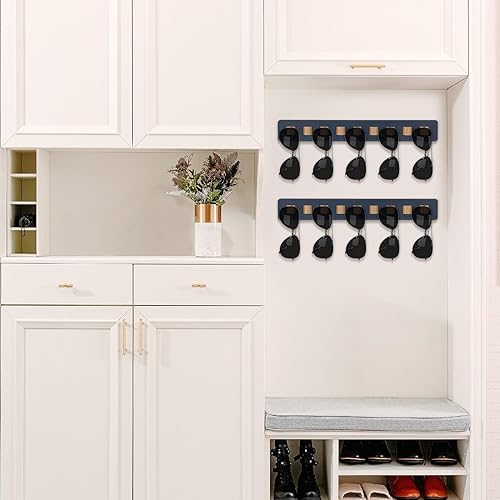 Miniatura 7 de Organizador de gafas de sol montado en la pared, soporte de madera para gafas, soporte de exhibición, organizador de almacenamiento colgante