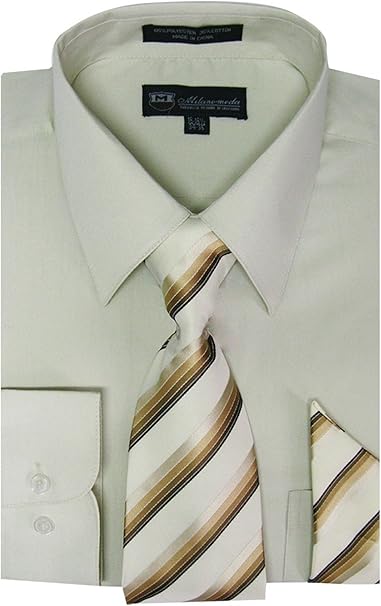 cream shirt and tie set