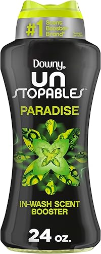 Downy Unstopables - Perlas potenciadoras de aroma para lavar, Paradise, 24 onzas