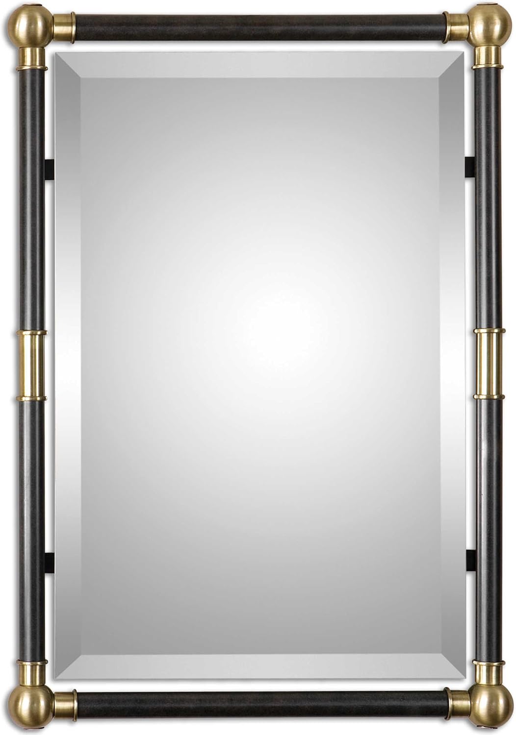 Bronze Metal Wall Mirror the Rondure Collection Bronze