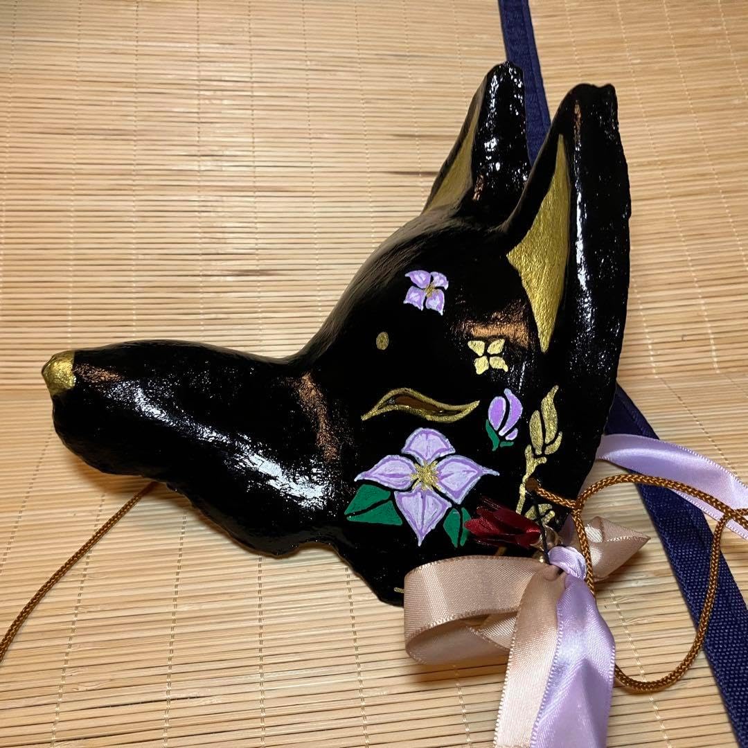 狐 お面狐面堂：狐面「鈴稲 白」