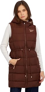 Reebok Women's Long Puffer Vest With Hood