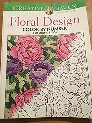 Amazon.com: Creative Haven Floral Design Color by Number Coloring Book ...